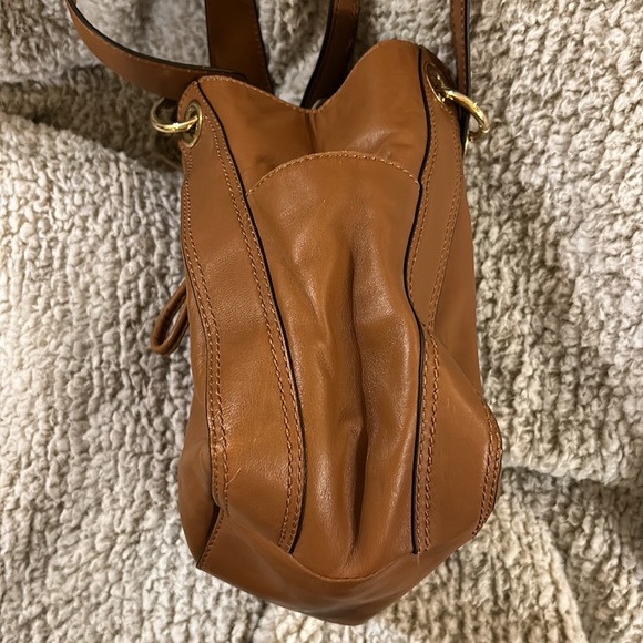 Authentic NWOT Michael Kors Caramel Brown Soft Leather Purse W/3 Inside Sections - Picture 2 of 7
